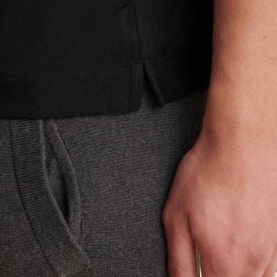 Peckham Rye Mercerised Cotton Black T-Shirt