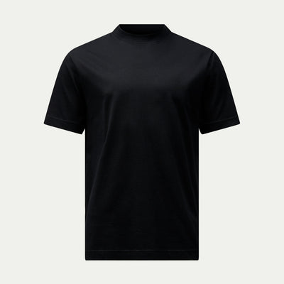 Peckham Rye Mercerised Cotton Black T-Shirt