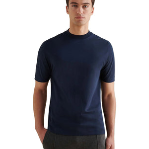 Peckham Rye Mercerised Cotton Dark Sapphire Navy T-Shirt