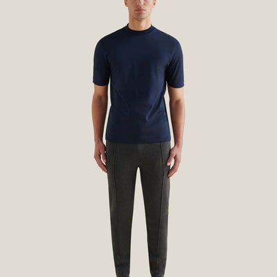 Peckham Rye Mercerised Cotton Dark Sapphire Navy T-Shirt