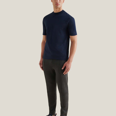 Peckham Rye Mercerised Cotton Dark Sapphire Navy T-Shirt