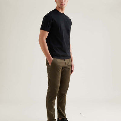 Peckham Rye Double Layer Mercerised Cotton Black T-Shirt