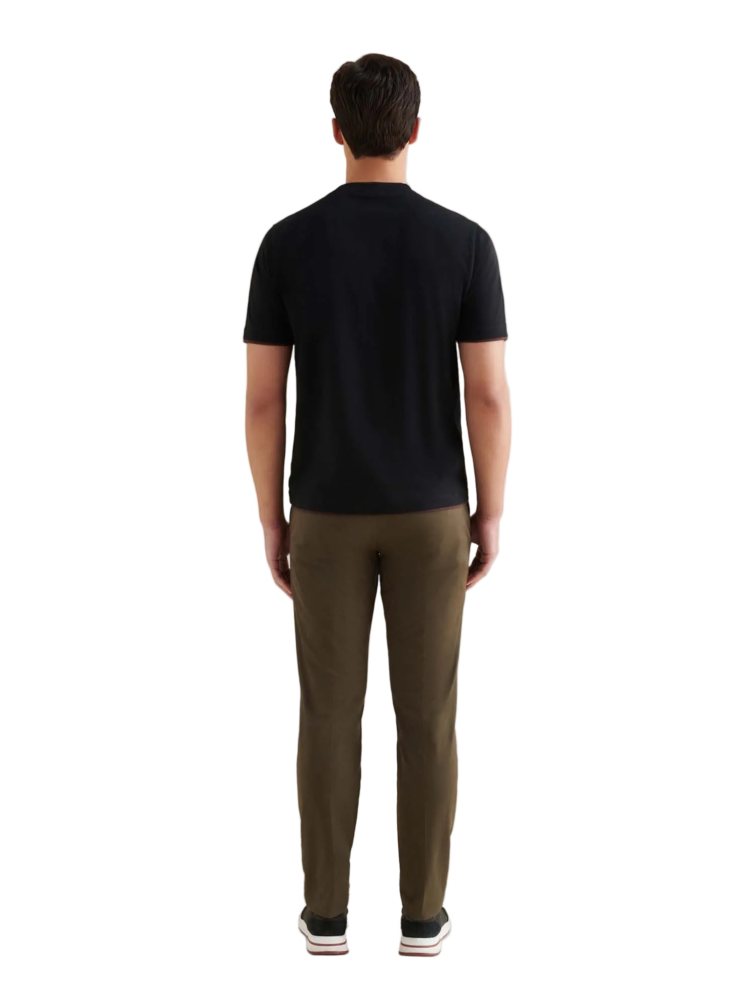 Peckham Rye Double Layer Mercerised Cotton Black T-Shirt