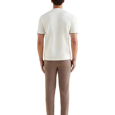 Peckham Rye Double Layer Mercerised Cotton Egret T-Shirt
