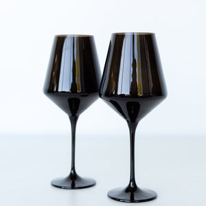 Estelle Colored Wine Stemware - Set of 2 {Black}