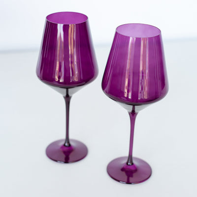 Estelle Colored Wine Stemware - Set of 2 {Amethyst}