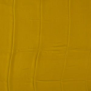 Gold Chiffon Printed Silk Saree With Floral Motifs-Gold