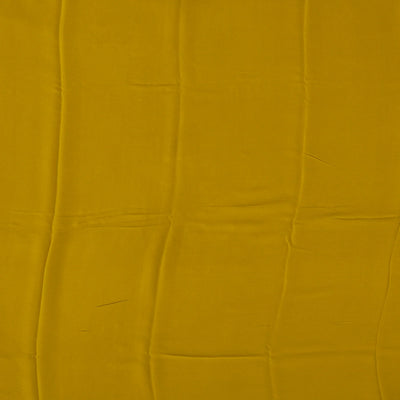 Gold Chiffon Printed Silk Saree With Floral Motifs-Gold