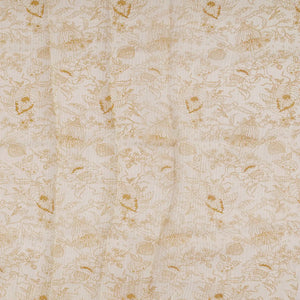 White Handloom Banarasi Jamdhani Printed Organza Saree-White