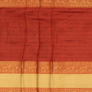 Grey Printed Chiniya Silk Saree With Zari Border-Grey