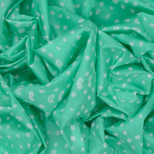 Turquoise Printed Chiniya Silk Saree With Floral Motifs in Border-Turquoise