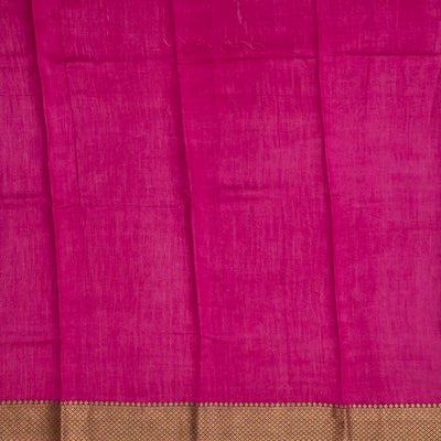 Brown Woven Moonga Tussar Silk Saree With Printed Floral Motifs -Brown
