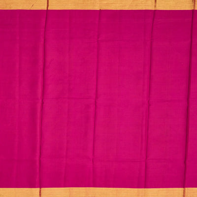 Steel Blue Handloom Kanchipuram Silk Saree With Printed Peacock Motifs-Steel Blue