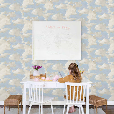 Clouds on Canvas Premium Peel + Stick Wallpaper