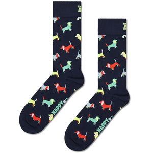 Happy Socks Unisex Puppy Love Crew Length Socks for Women and Men
