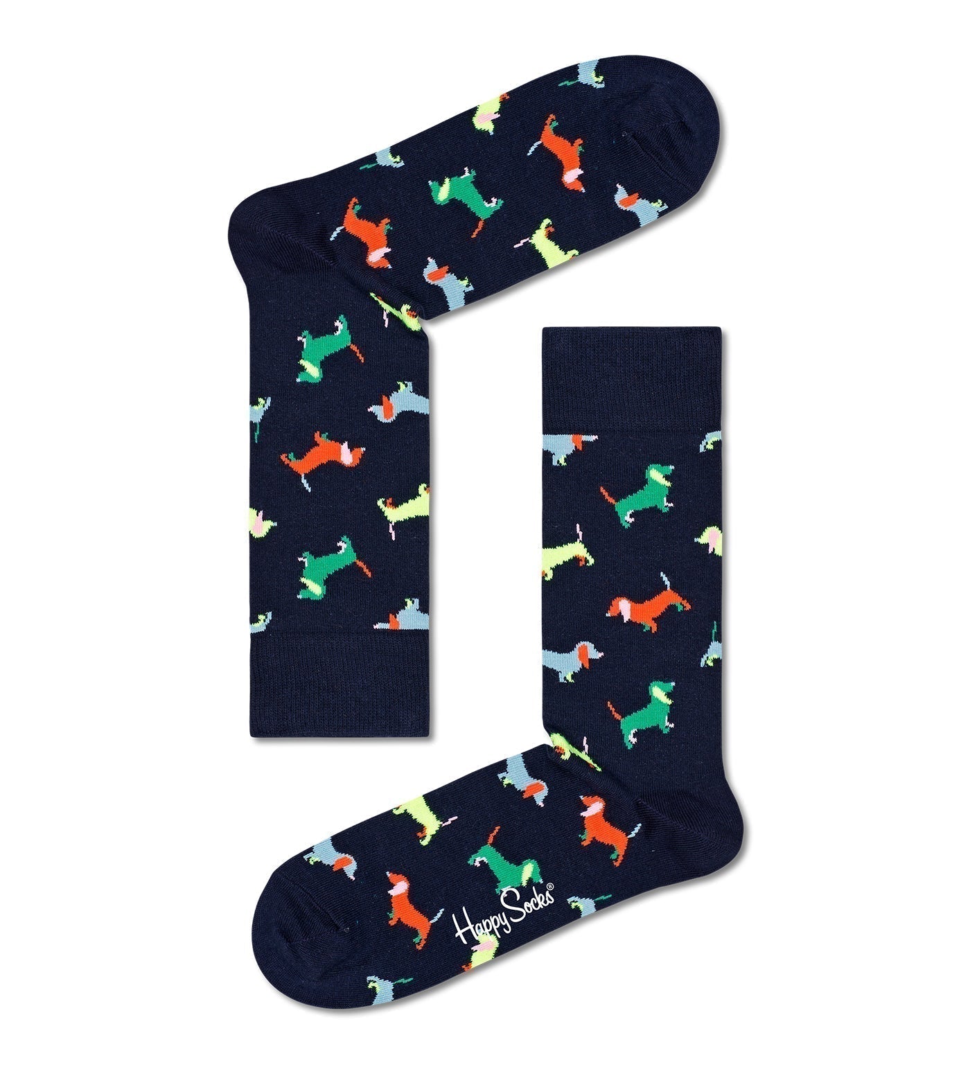 Happy Socks Unisex Puppy Love Crew Length Socks for Women and Men
