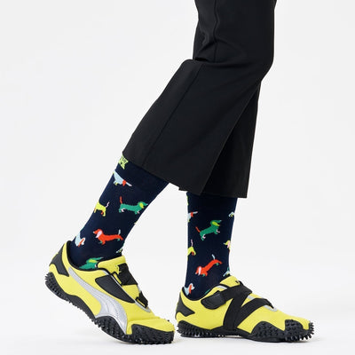 Happy Socks Unisex Puppy Love Crew Length Socks for Women and Men