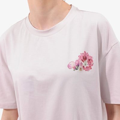 Rareism Women Purpulent Pastel Pink Cotton Elastane Fabric Crew Neck Knit Solid T-Shirt