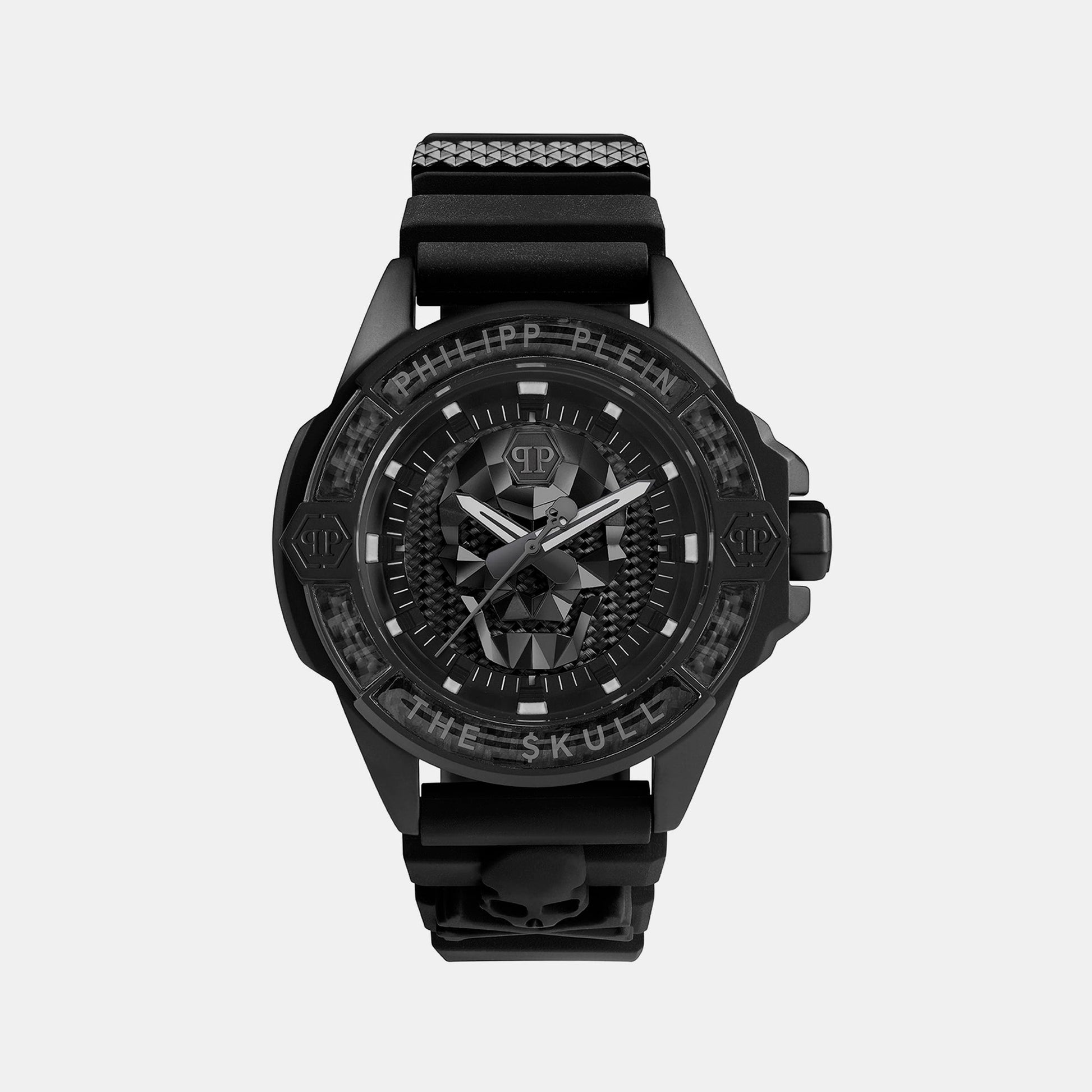 $kull Men Quartz Black Dial Analog Silicone Watch PWAAA2022