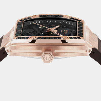 $keleton Men Automatic Black Dial Analog Silicone Watch PWBAA1723