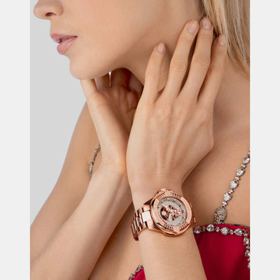 $kull Women Quartz Beige Dial Analog Stainless Steel Watch PWNAA1623