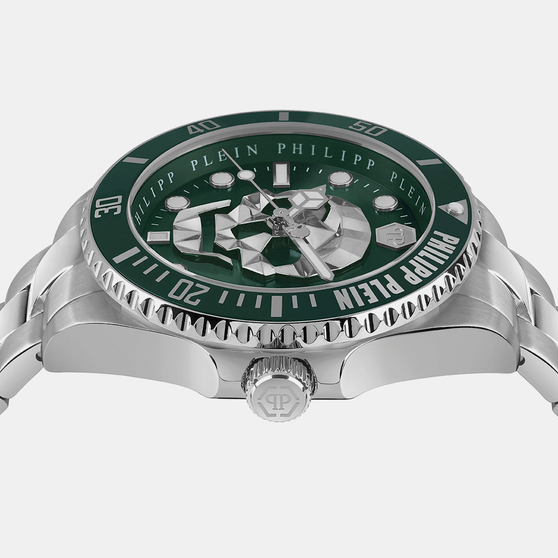 $kull Men Quartz Green Dial Analog Stainless Steel Watch PWOAA0622