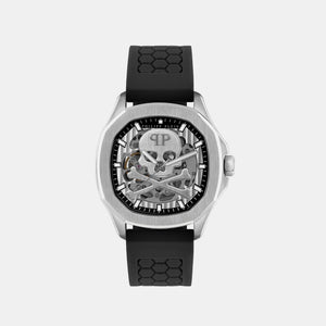 High-Iconic Men Automatic Silver Dial Analog Silicone Watch PWRAA0123