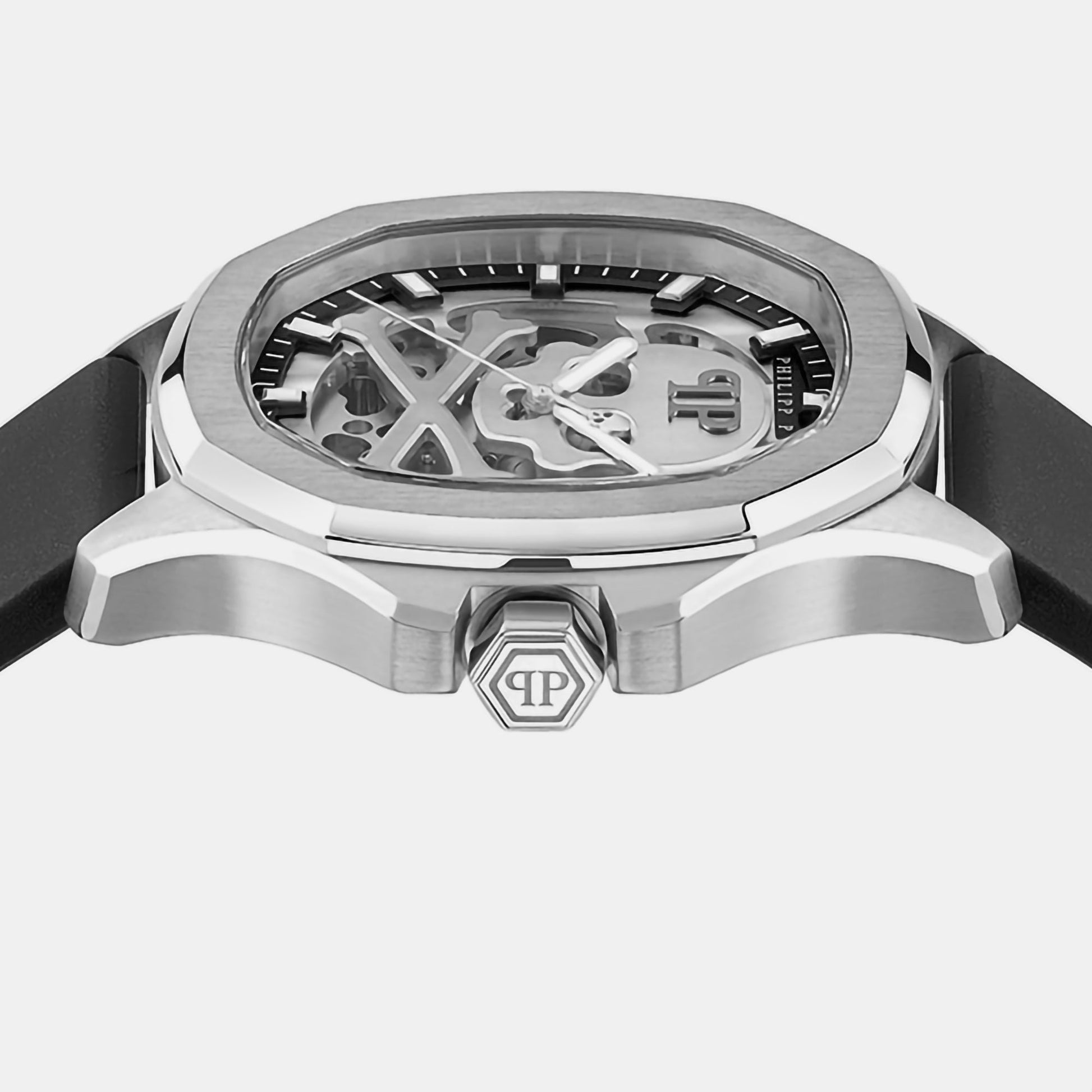 High-Iconic Men Automatic Silver Dial Analog Silicone Watch PWRAA0123