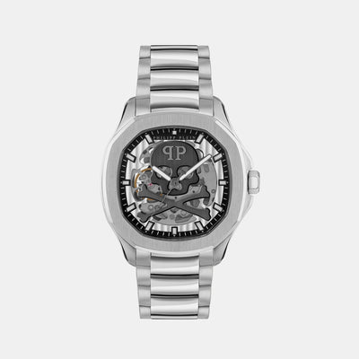 High-Iconic Men Automatic Silver Dial Analog Stainless Steel Watch PWRAA0223