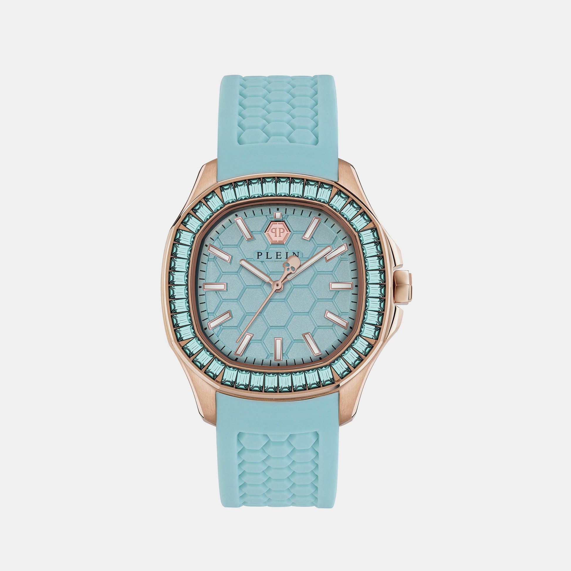 High-Iconic Women Quartz Blue Dial Analog Silicone Watch PWTAA0323