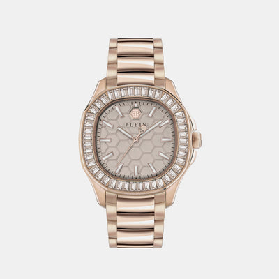 High-Iconic Women Quartz Beige Dial Analog Stainless Steel Watch PWTAA0723