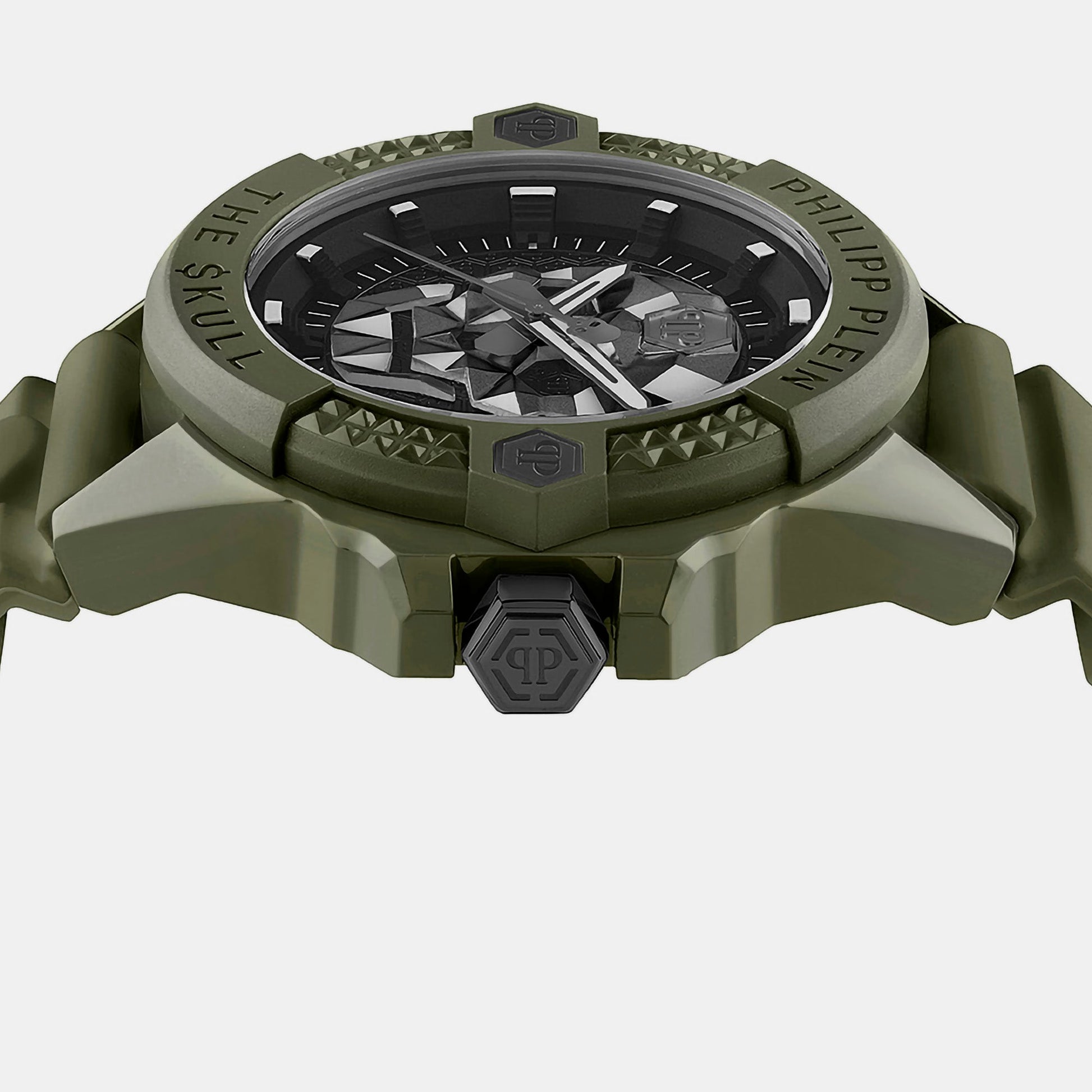 $kull Men Quartz Black Dial Analog Silicone Watch PWUBA0423