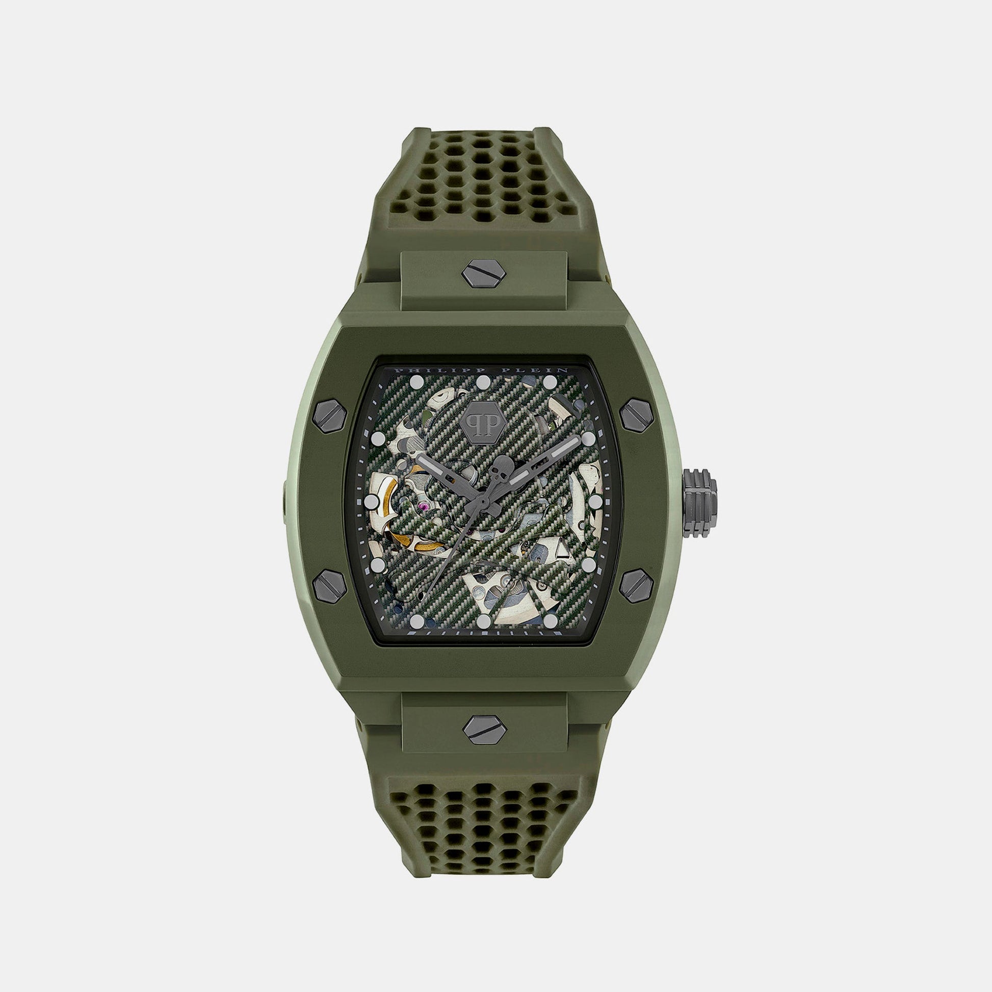 $keleton Men Automatic Green Dial Analog Silicone Watch PWVBA0223