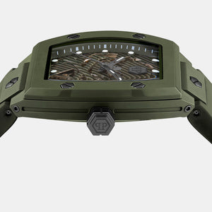 $keleton Men Automatic Green Dial Analog Silicone Watch PWVBA0223