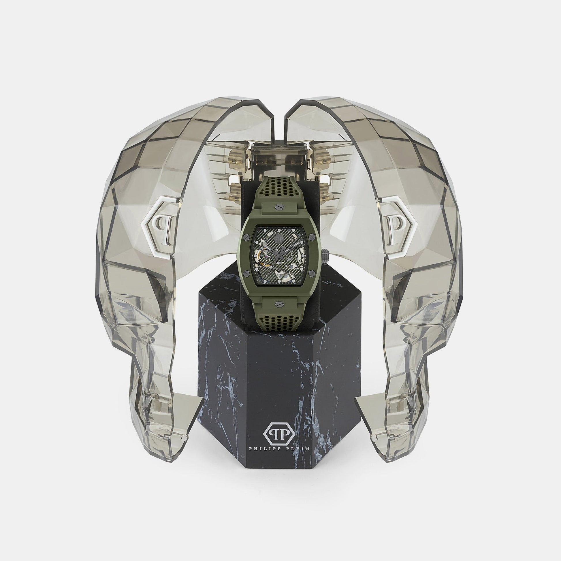 $keleton Men Automatic Green Dial Analog Silicone Watch PWVBA0223