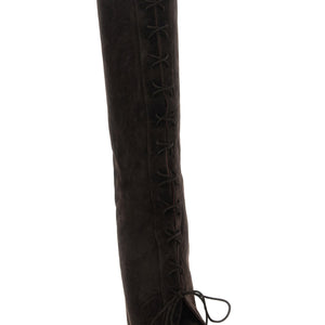 Paris Texas Jane Fold Over Lace Up Boots