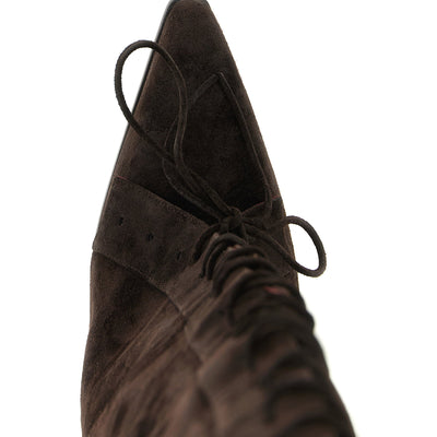 Paris Texas Jane Fold Over Lace Up Boots