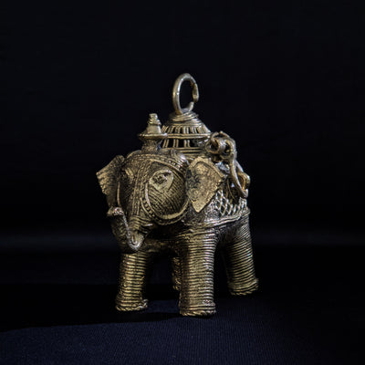 Brass Dhokra Elephant Box