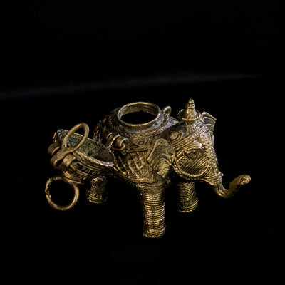 Brass Dhokra Elephant Box