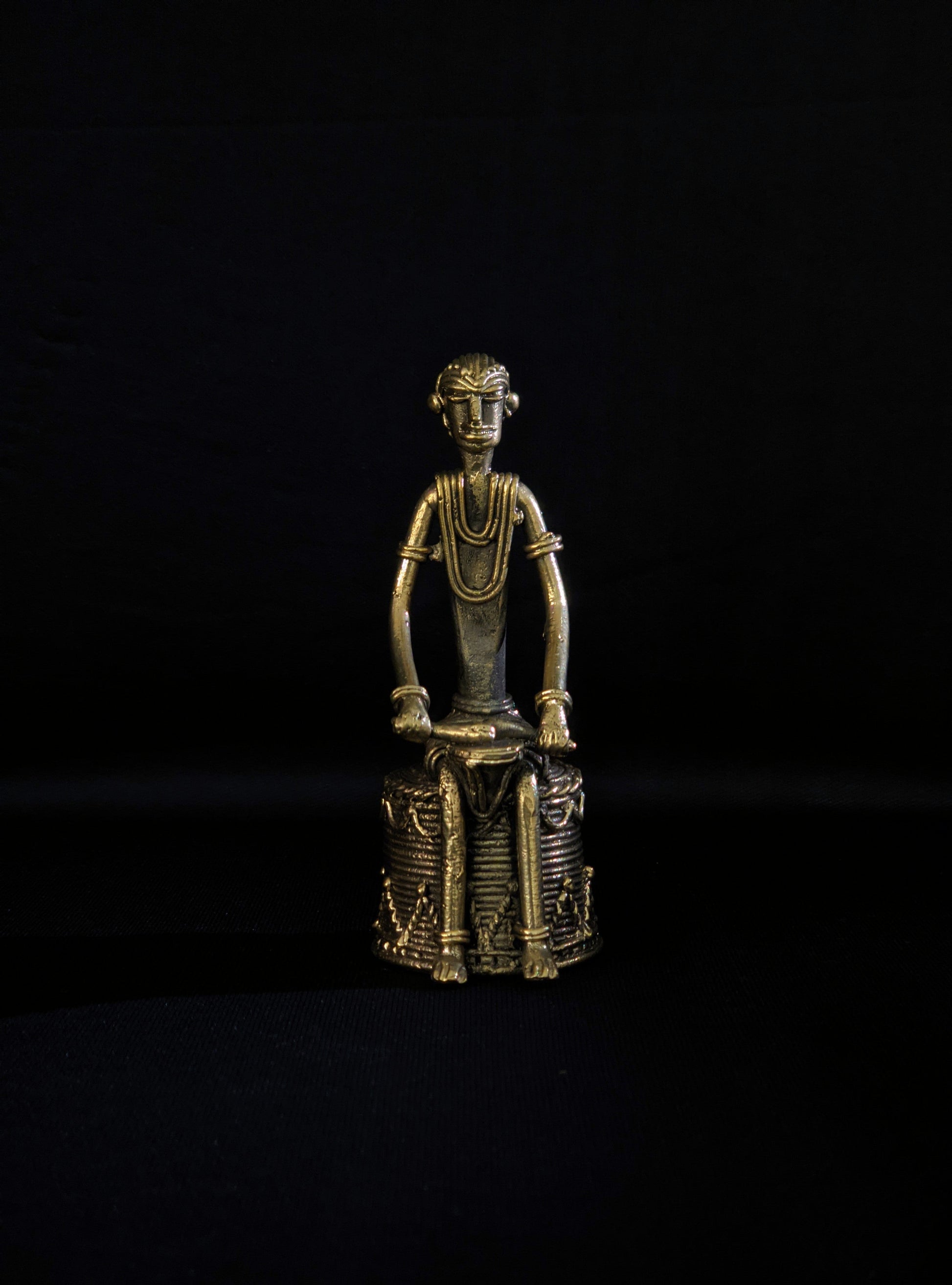 Handmade Dhokra Tribal Musician with Tabla