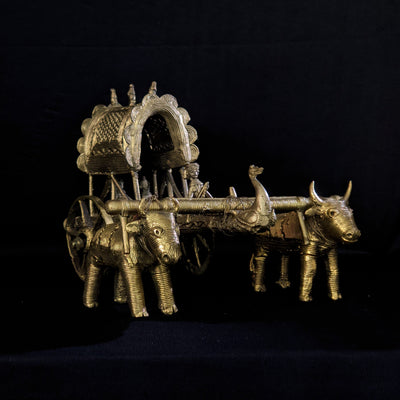 Dhokra Bullock Cart Brass Meta Craft