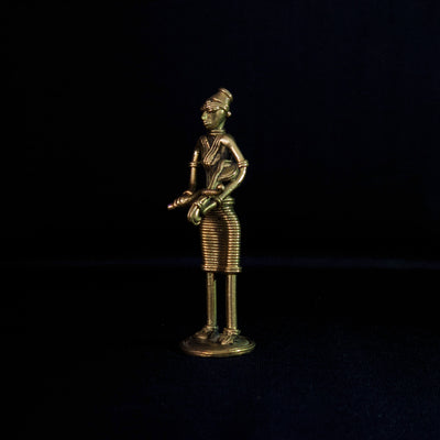 Handmade Dhokra - Standing Musician with Kendra
