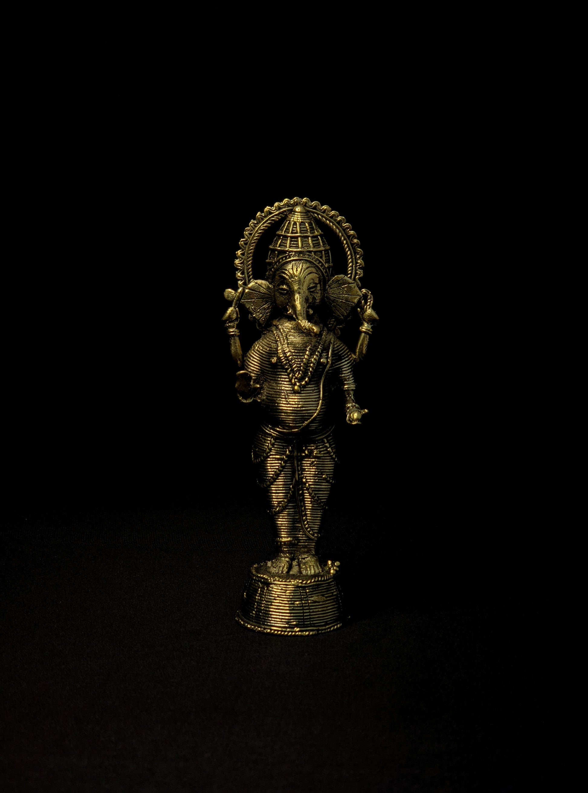 Handmade Dhokra Standing Shri Ganesh