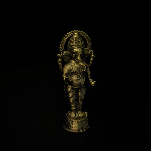 Handmade Dhokra Standing Shri Ganesh