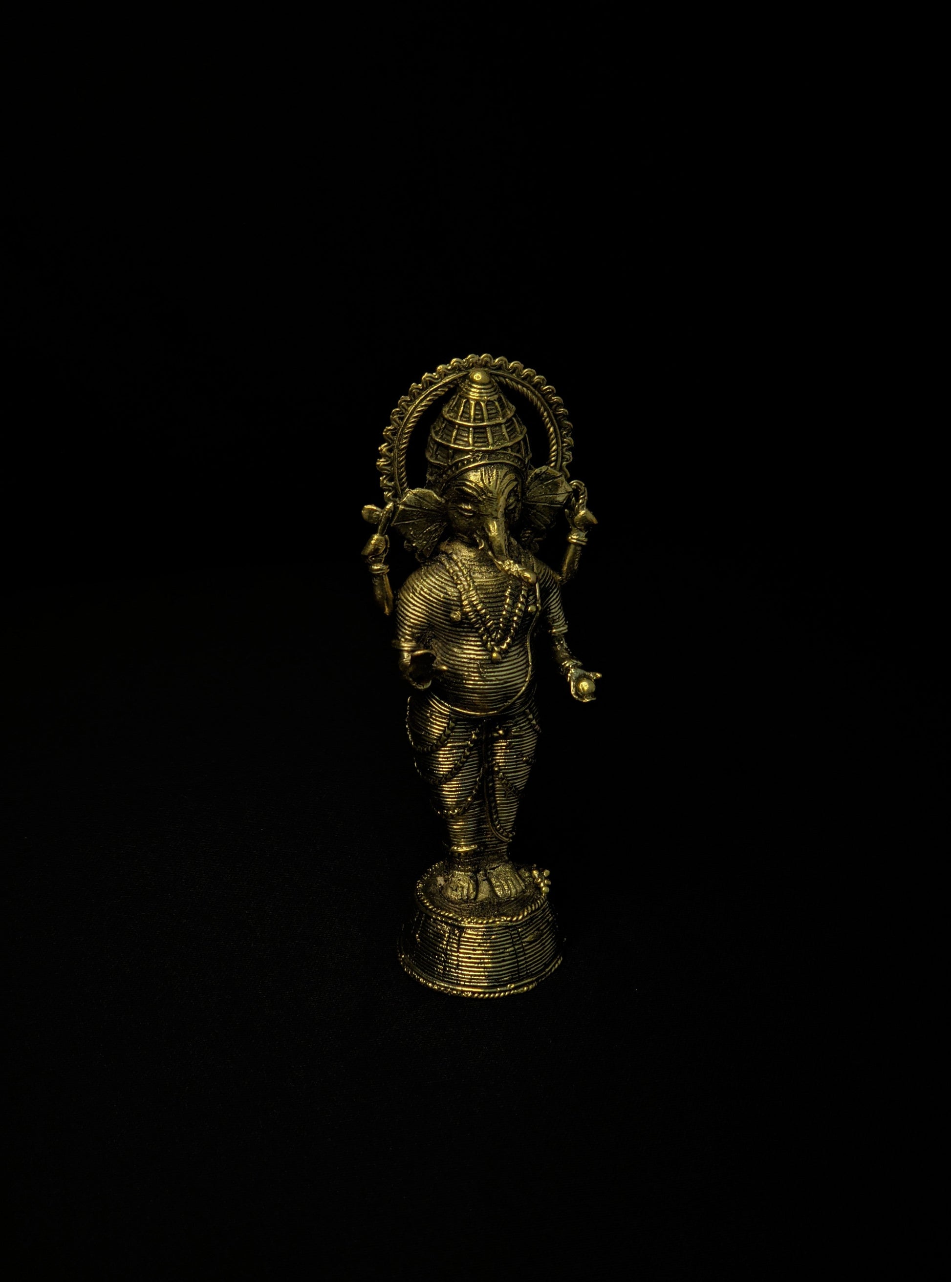Handmade Dhokra Standing Shri Ganesh