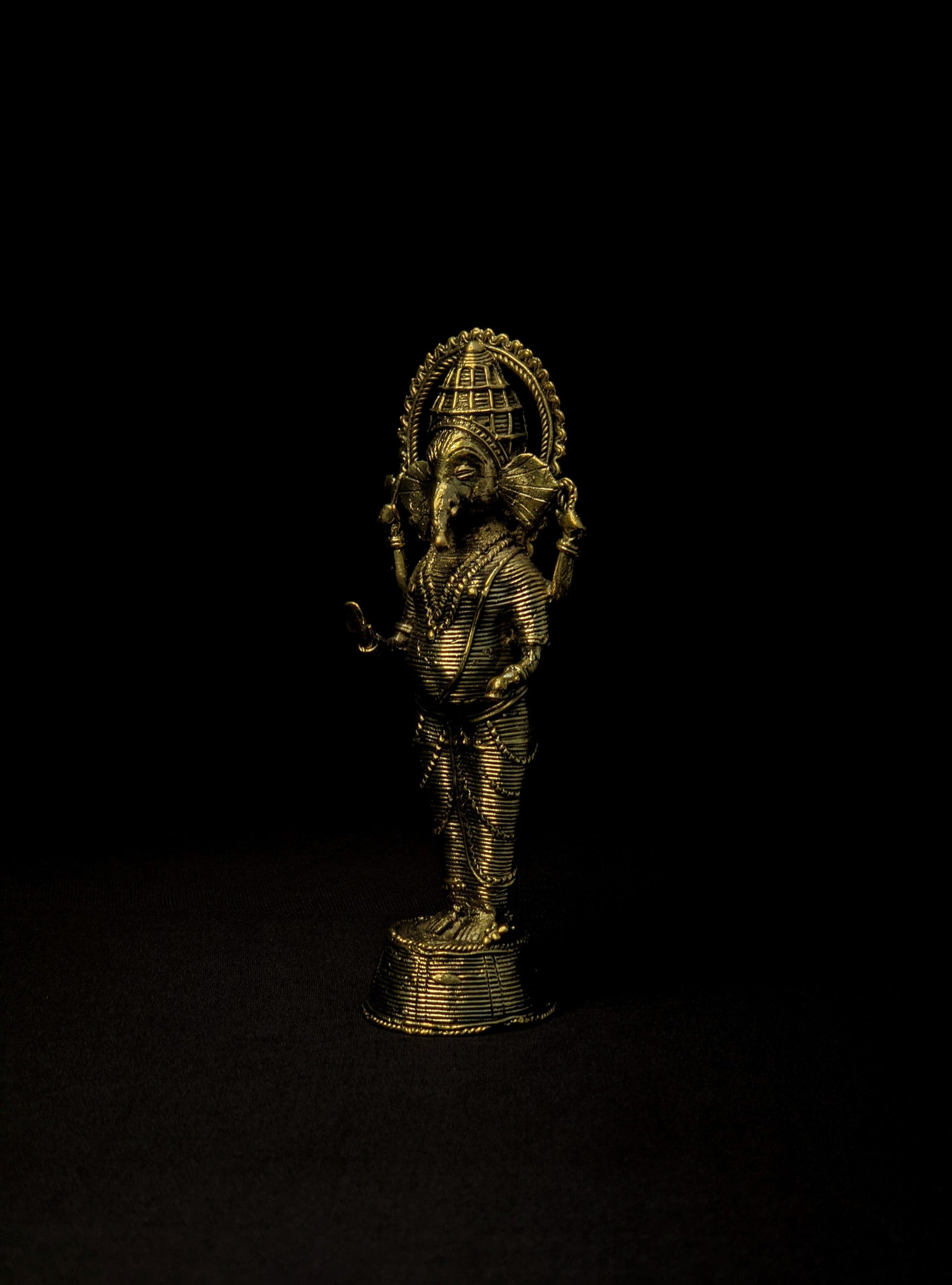 Handmade Dhokra Standing Shri Ganesh