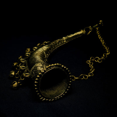 Handmade Brown Dhokra - Royal Ch-Turi for Decorative