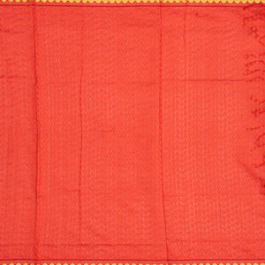 Cardamom Green Handloom Poly Cotton Saree With Floral Motifs-Cardamom Green