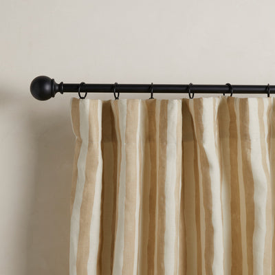 Painterly Stripe Linen Curtain Panel by Sarah Sherman Samuel