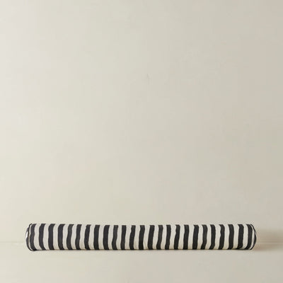 Painterly Stripe Linen Long Bolster Pillow by Sarah Sherman Samuel